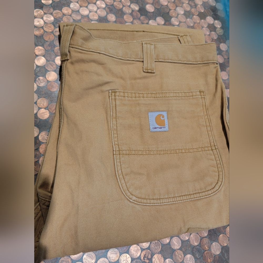 Carhartt Khaki Utility Pants Relaxed Fit 38x32